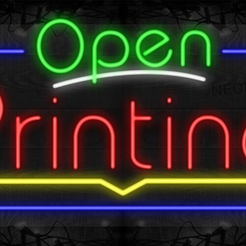 Open Printing with Blue Border LED Flex Sign