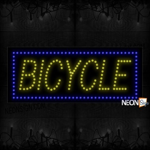 Bicycle With Blue Border LED Bulb