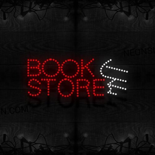 Book Store in red LED Bulb