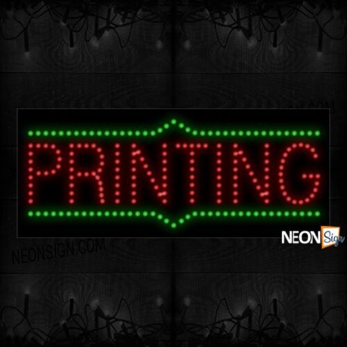 Printing With Top And Bottom Border LED Bulb