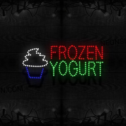 Frozen Yogurt With Yogurt On The Left LED Bulb