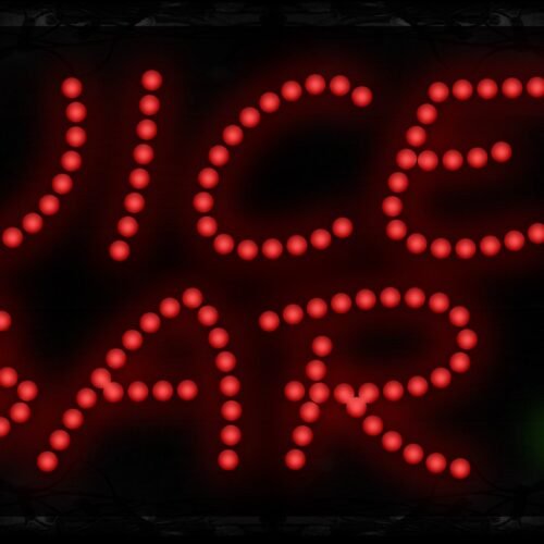 Juice Bar in red with logo LED Bulb