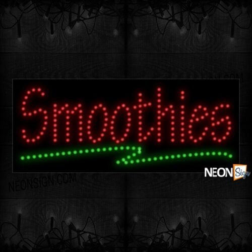 Smoothies In Red With Green Line LED Bulb