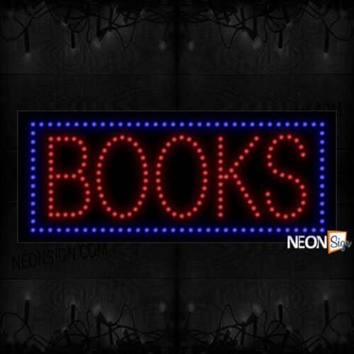 Books in red with blue border LED Bulb