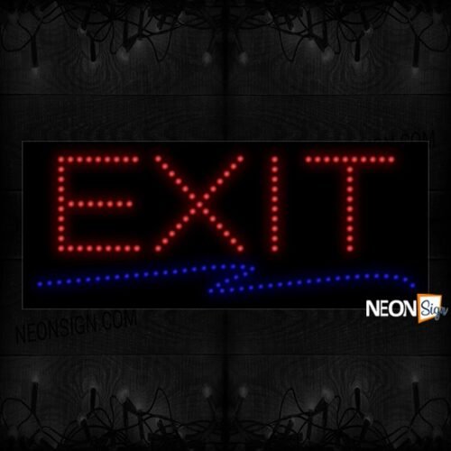 Exit With Curve Line LED Bulb