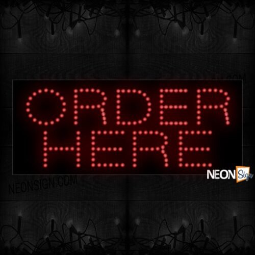 Order Here Plain Text LED Bulb