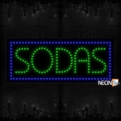 Sodas With Blue Border LED Bulb