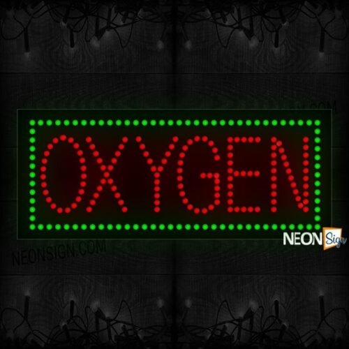 Oxygen With Green Border LED Bulb