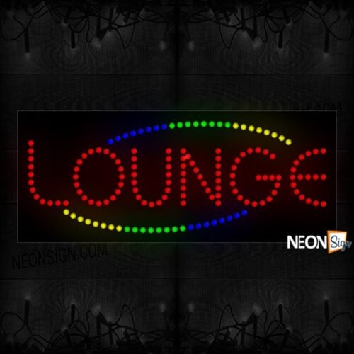 Lounge With Colorful Curve LED Bulb