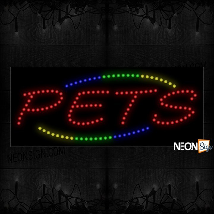 Pets With Multicolored Arc Border LED Bulb