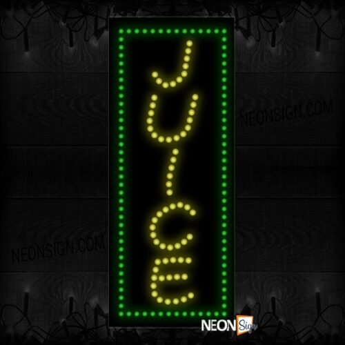 Juice Vertical With Green Border LED Bulb