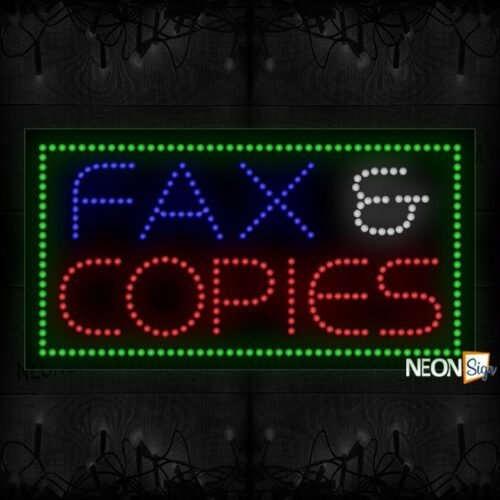 Fax And Copies With Green Box LED Bulb