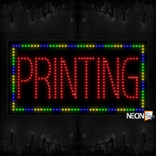 Printing With Multi-Colored Border LED Bulb