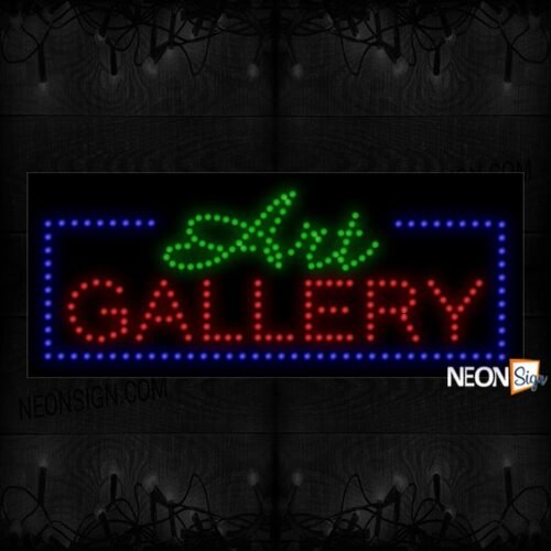 Art Gallery With Blue Border LED Bulb