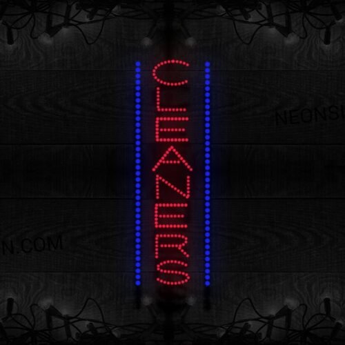 Cleaners Vertical With Two Lines LED Bulb