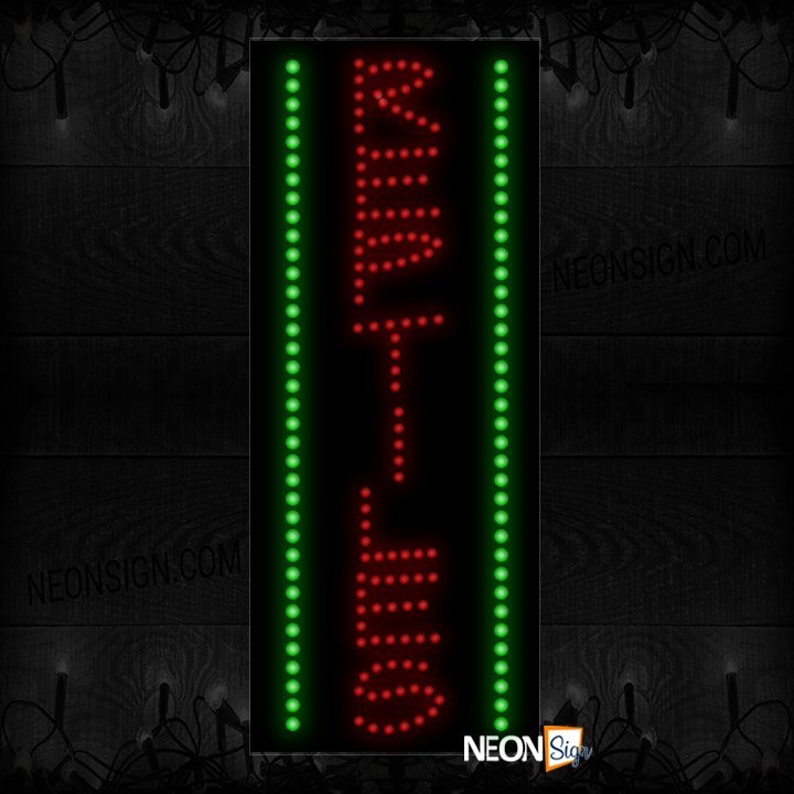 Reptiles In Red With Green Lines (Vertical) LED Bulb