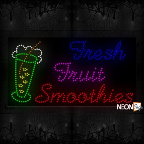 Fresh Fruit Smoothies With Glass LED Bulb