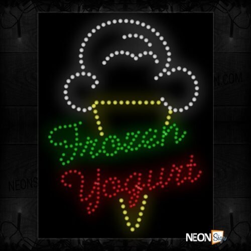 Frozen Yogurt With Cone Logo LED Bulb