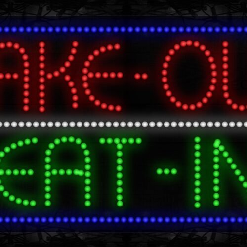 Take-Out Eat-In With Border LED Bulb