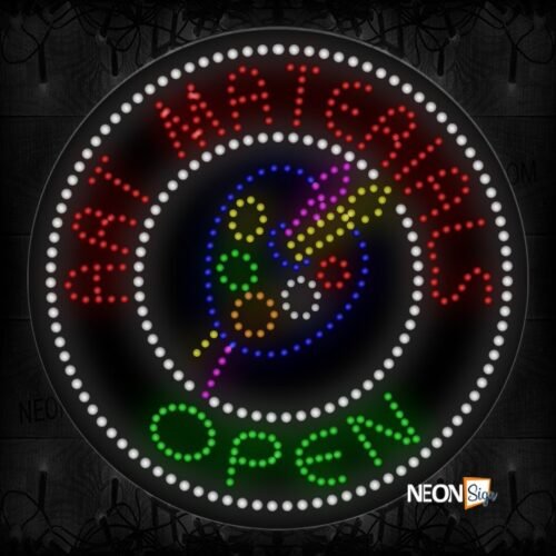 Art Materials Open With Circle Border LED Bulb