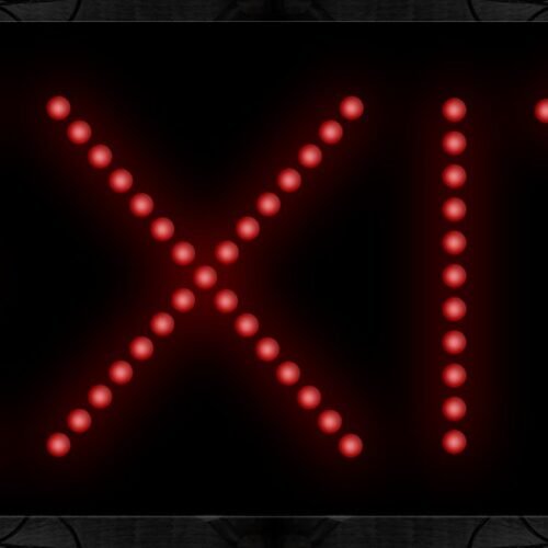 Exit With Border LED Bulb