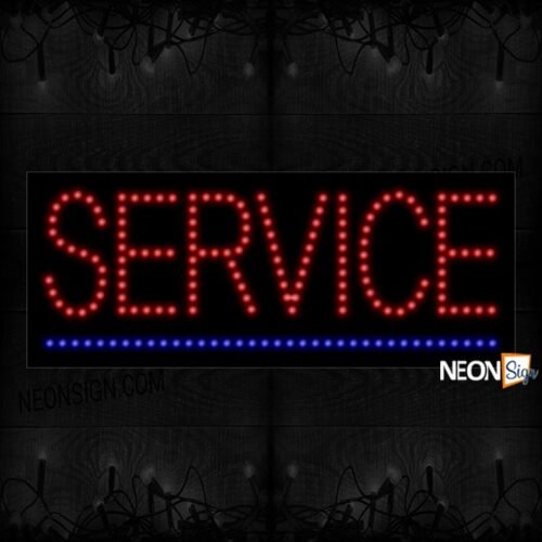 Service With Blue Line LED Bulb