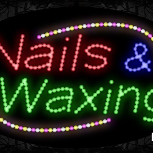 Nails & Waxing With Colorful Arc Border LED Bulb