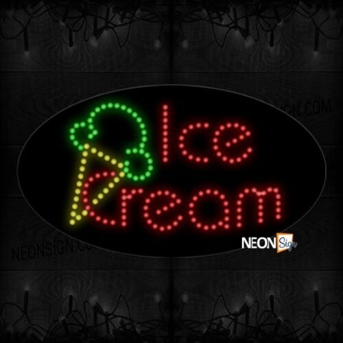 Ice Cream With A Cone Of Ice Cream LED Bulb