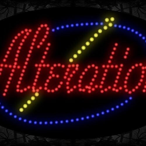 Alteration In Red With Blue Arc Border LED Bulb