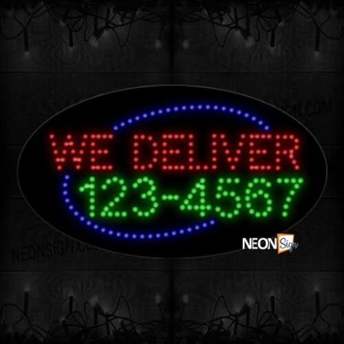 We Deliver With Phone Number LED Bulb
