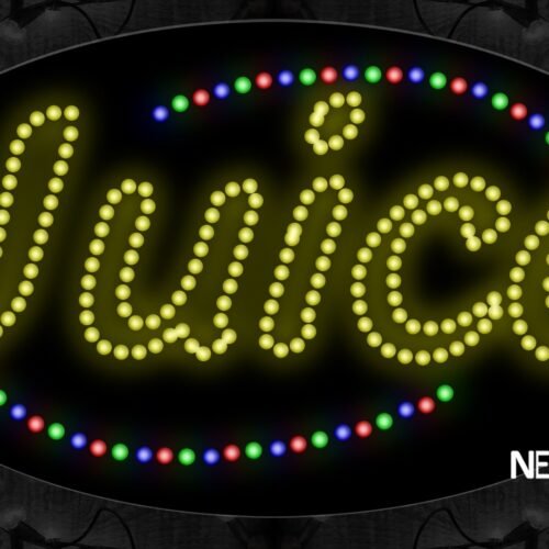 Juice With Yellow Outline LED Bulb
