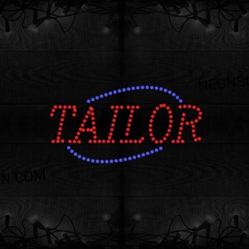 Tailor With Blue Ellipse LED Bulb