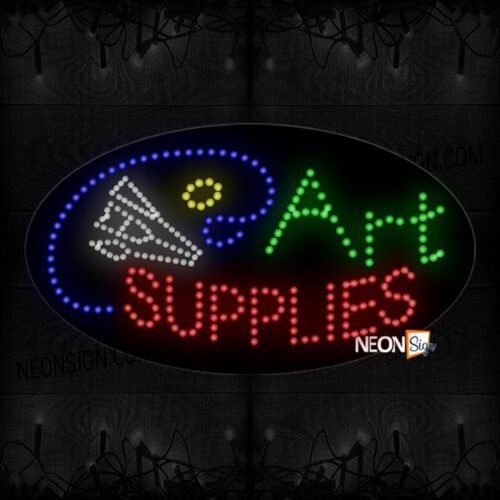 Art Supplies With Brush Logo LED Bulb
