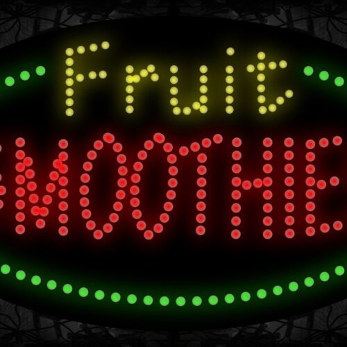 Fruit Smoothies With Green Border LED Bulb
