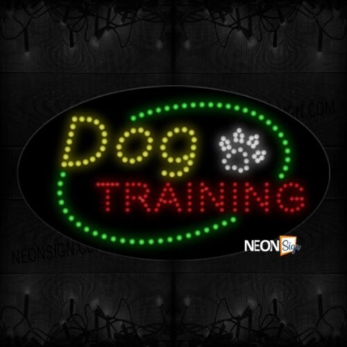 Dog Training With Green Arc Border LED Bulb