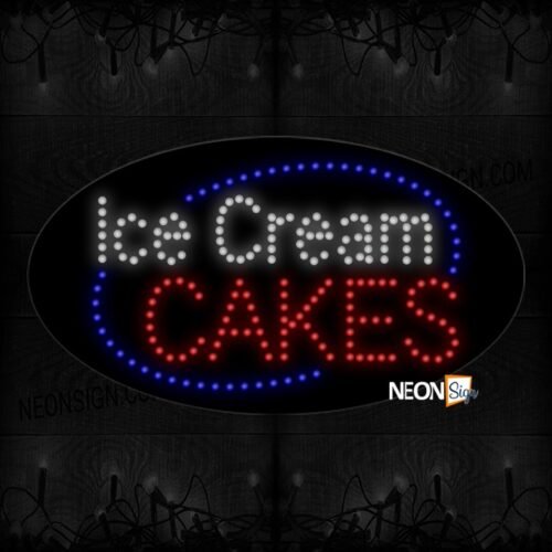 Oval 'Ice Cream' With Yellow Border LED Bulb