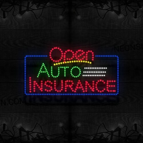 Open Auto Insurance With 3 Strips LED Bulb