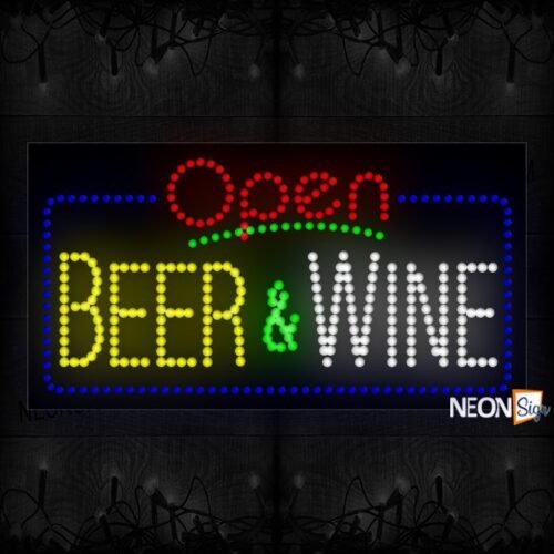 Open Beer & Wine With Border LED Bulb