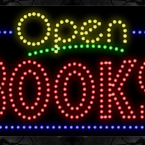 Open Books With Blue Border LED Bulb
