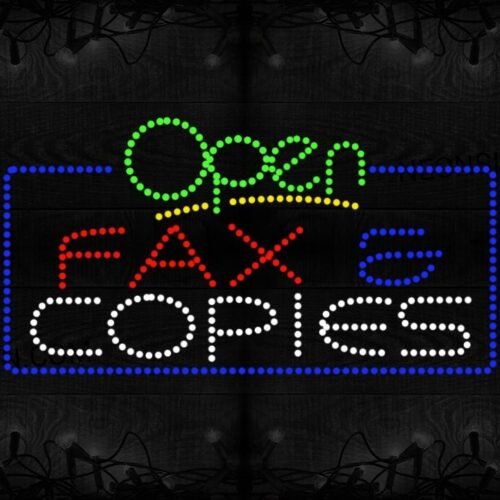 Open Fax & Copies With Border LED Bulb