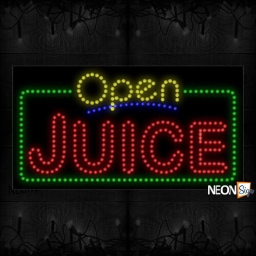 Open Juice With Green Border LED Bulb