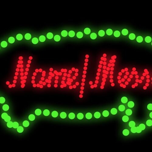 Name/Massage With Crocodile Logo LED Bulb