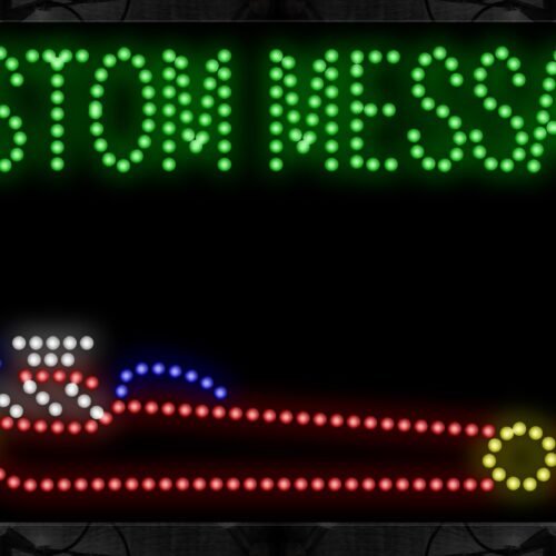 Custom Message With Car Race Logo LED Bulb