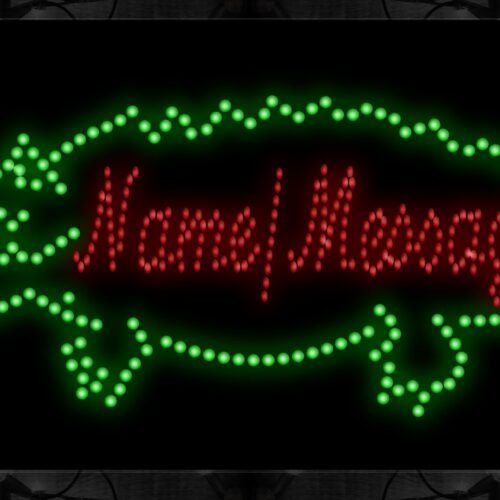 Name/Massage With Crocodile LED Bulb