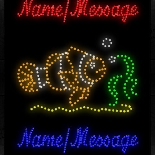 Name/Massage With Fish LED Bulb