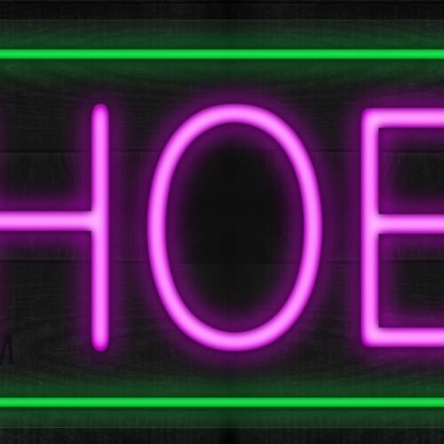 Shoe with green border LED Flex