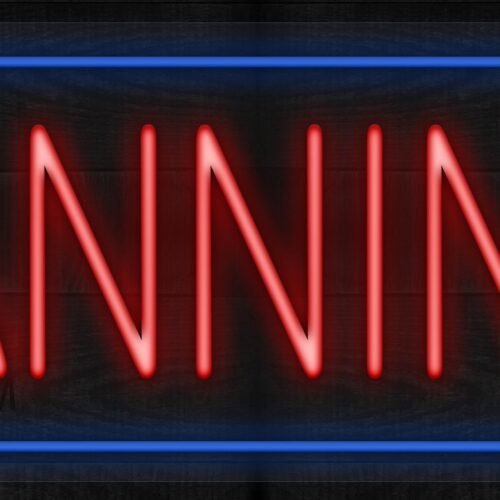 Tanning with blue border LED Flex