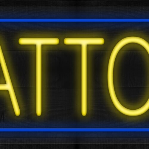 Tattoo with blue border LED Flex