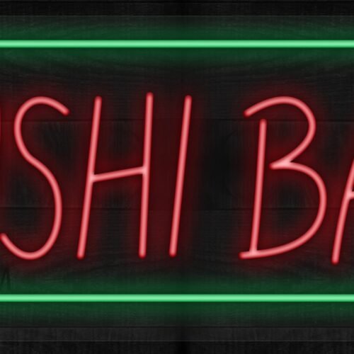 Sushi Bar in red with green border LED Flex