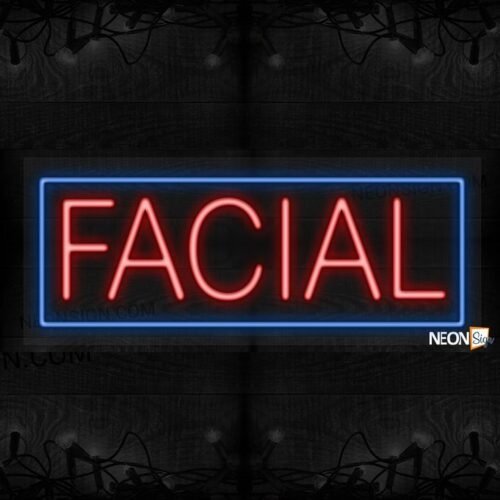 Facial with blue corner LED Flex